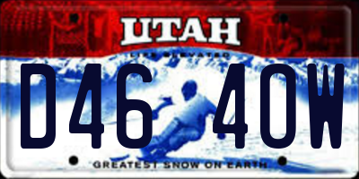 UT license plate D464OW