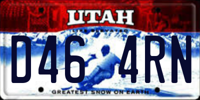 UT license plate D464RN
