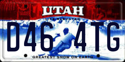 UT license plate D464TG