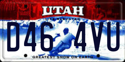 UT license plate D464VU