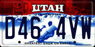 UT license plate D464VW