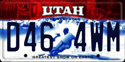 UT license plate D464WM