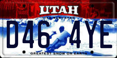 UT license plate D464YE