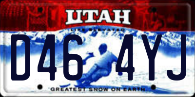 UT license plate D464YJ