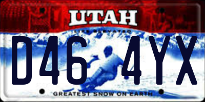UT license plate D464YX