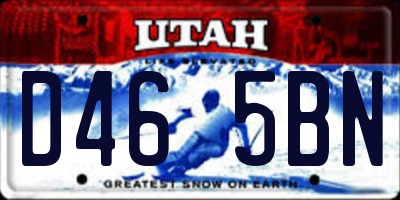 UT license plate D465BN