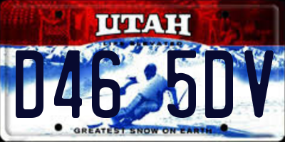 UT license plate D465DV