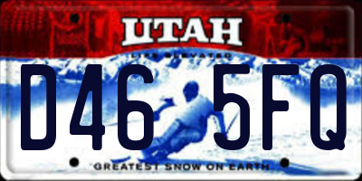 UT license plate D465FQ