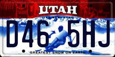 UT license plate D465HJ