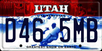 UT license plate D465MB