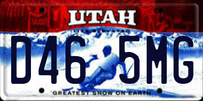 UT license plate D465MG
