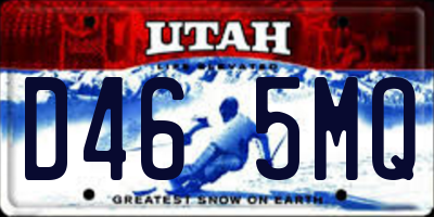 UT license plate D465MQ