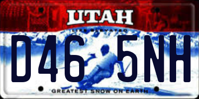 UT license plate D465NH