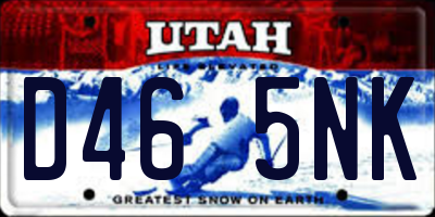 UT license plate D465NK