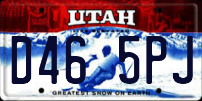 UT license plate D465PJ