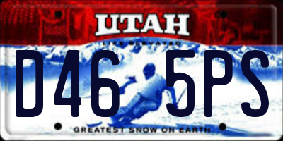 UT license plate D465PS