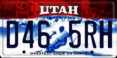 UT license plate D465RH
