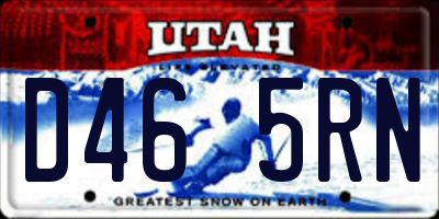 UT license plate D465RN