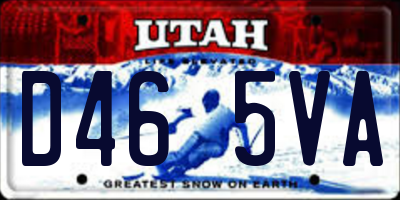 UT license plate D465VA
