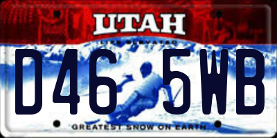 UT license plate D465WB