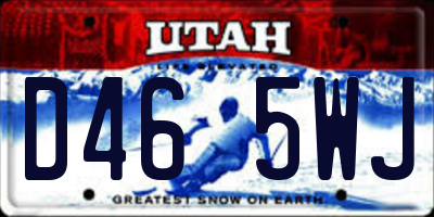 UT license plate D465WJ