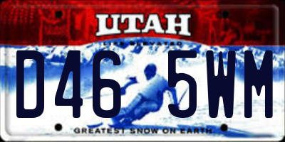 UT license plate D465WM