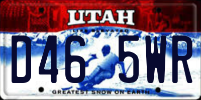 UT license plate D465WR