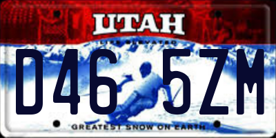UT license plate D465ZM