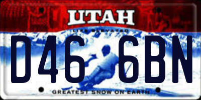 UT license plate D466BN