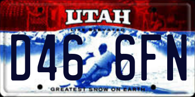 UT license plate D466FN