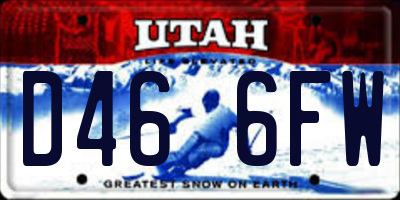 UT license plate D466FW