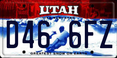UT license plate D466FZ