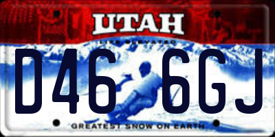 UT license plate D466GJ