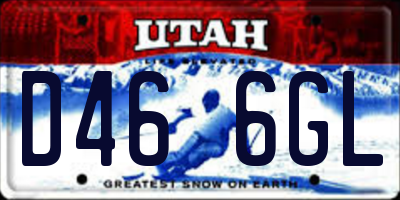 UT license plate D466GL