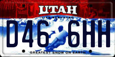 UT license plate D466HH