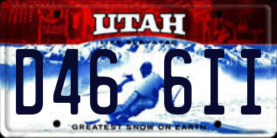 UT license plate D466II