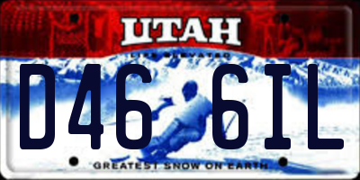 UT license plate D466IL