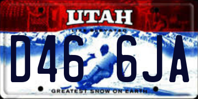 UT license plate D466JA