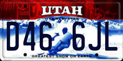 UT license plate D466JL