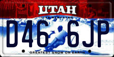 UT license plate D466JP