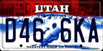 UT license plate D466KA
