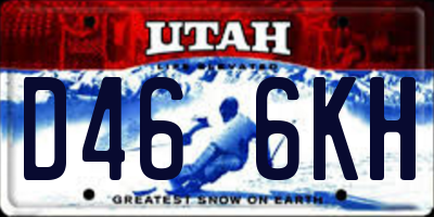UT license plate D466KH