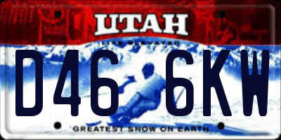 UT license plate D466KW