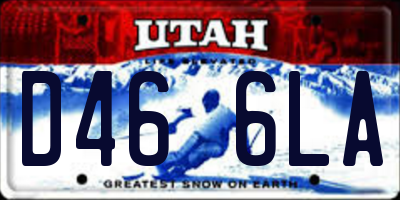 UT license plate D466LA
