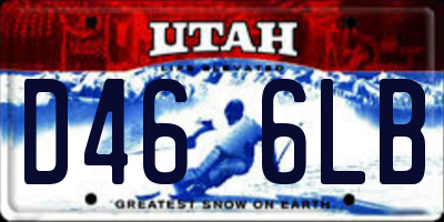UT license plate D466LB