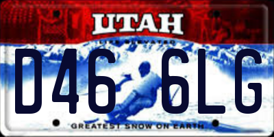 UT license plate D466LG