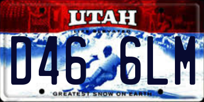 UT license plate D466LM