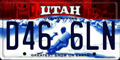 UT license plate D466LN