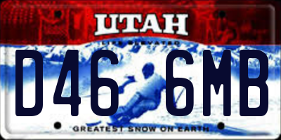 UT license plate D466MB