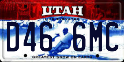 UT license plate D466MC